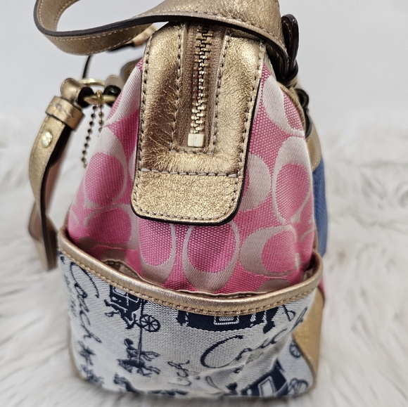 Coach the patchwork F17164 multi color satchel bag - Picture 5 of 14